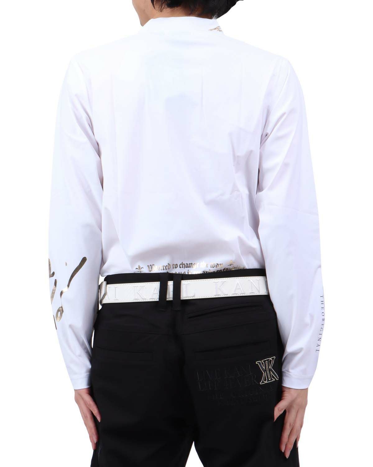 ホワイト：173cm63kg(Lサイズ着用)