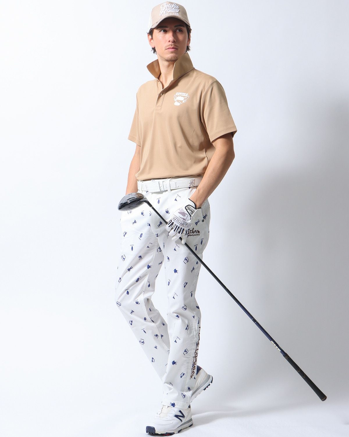 GOTCHA GOLF] リミテッド ドライ UVカット カウちゃん プレイ ポロ