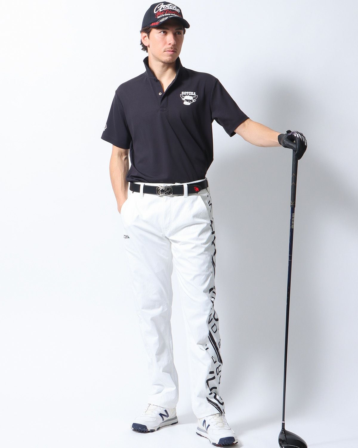 GOTCHA GOLF] リミテッド ドライ UVカット カウちゃん プレイ ポロ