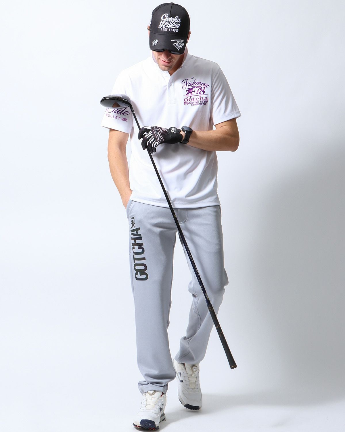 ホワイト：183cm/70kg(Lサイズ着用)