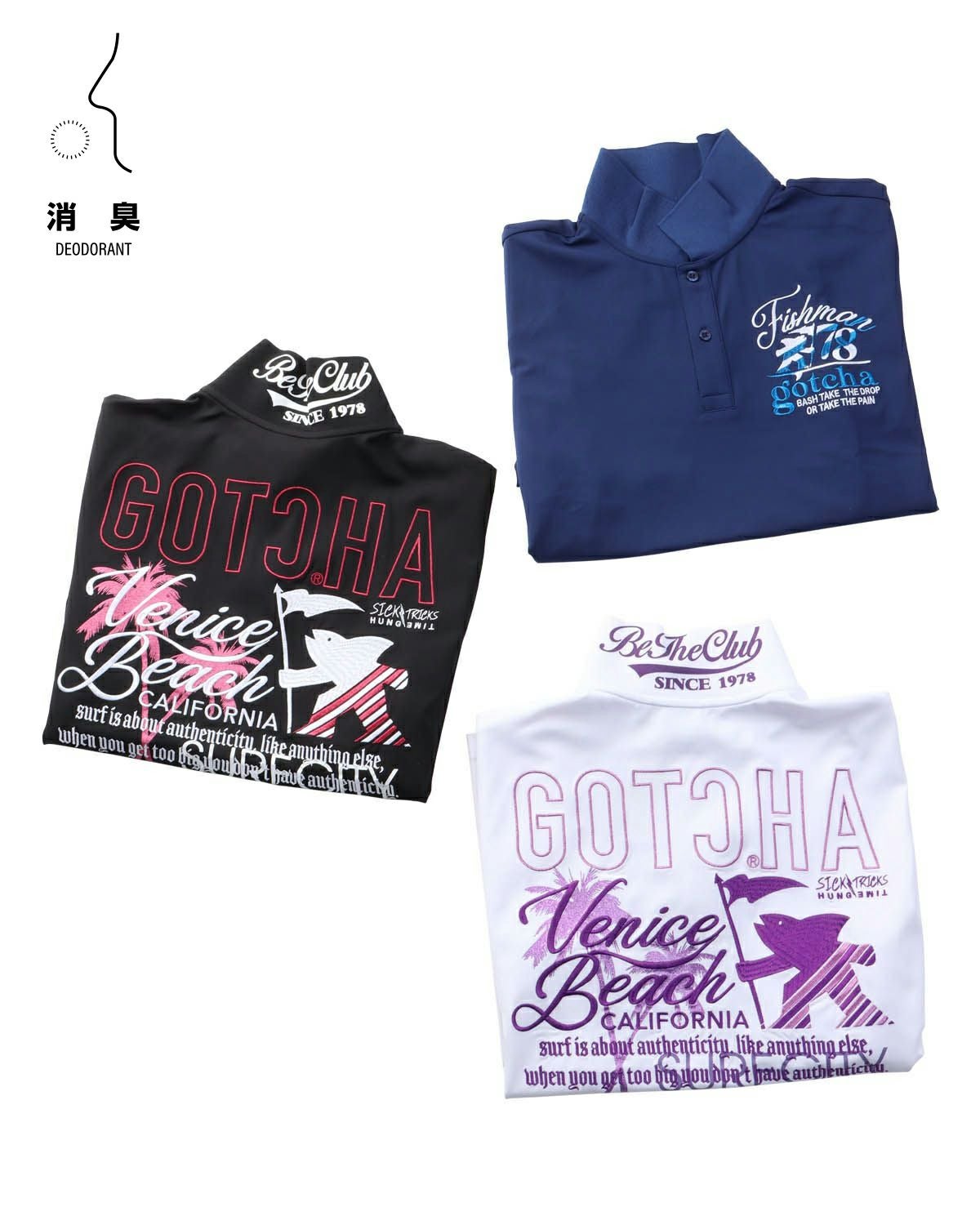 GOTCHA GOLF] デオドラント カルゼ シャイニー フィッシュマン ポロ