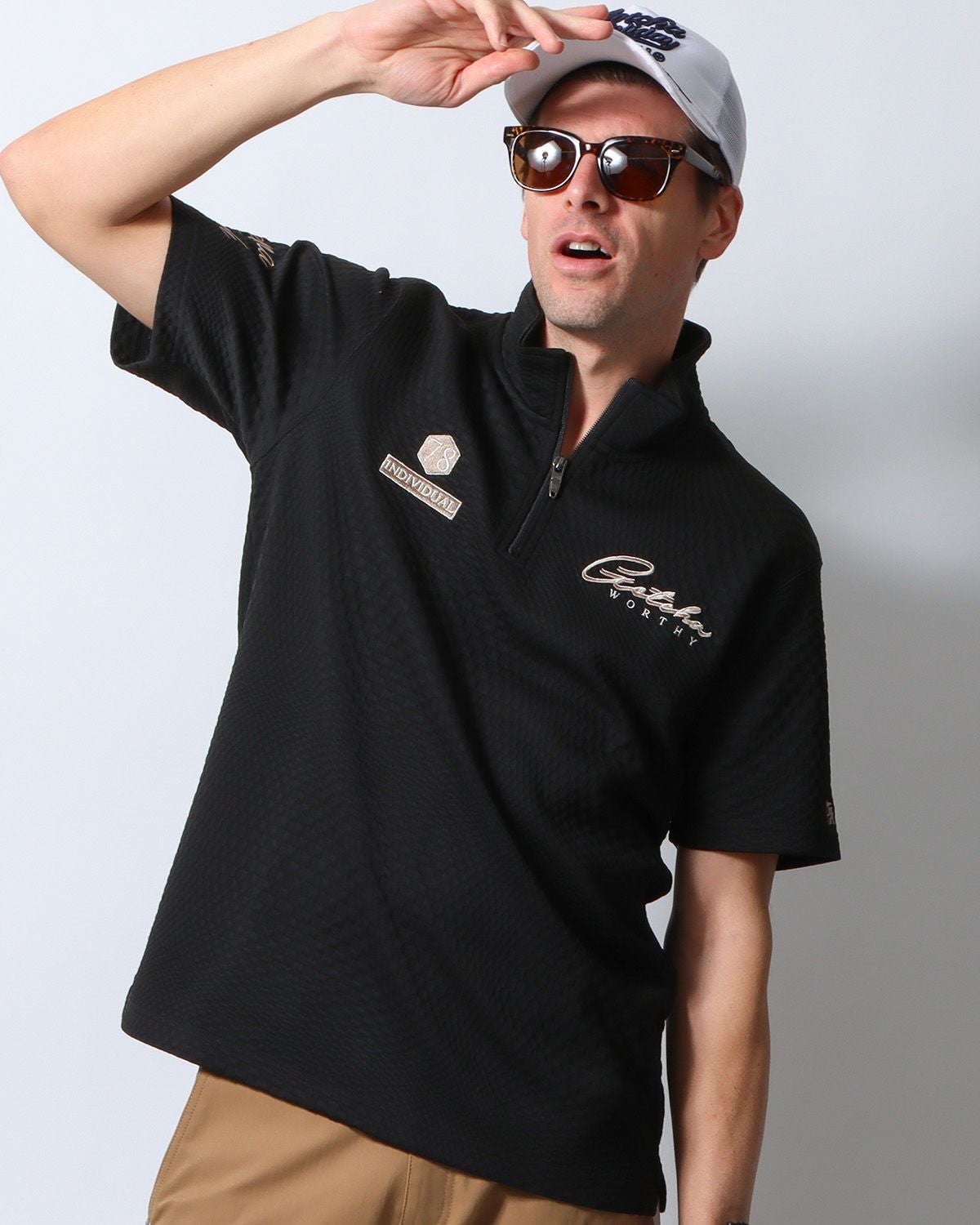 ブラック：183cm/70kg(Lサイズ着用)