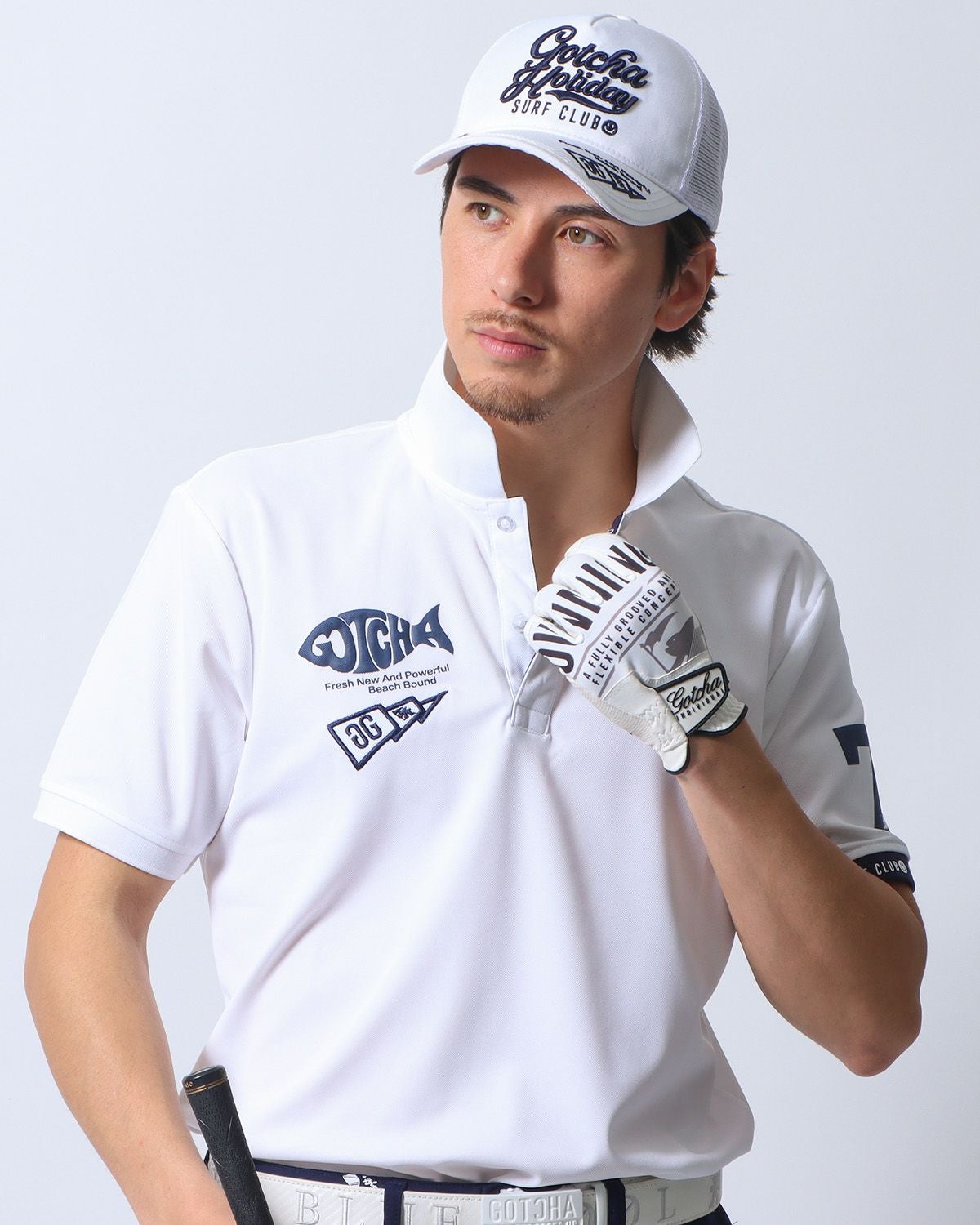 GOTCHA GOLF] ドライ UVカット ベーシック フィッシュポロ | PEET