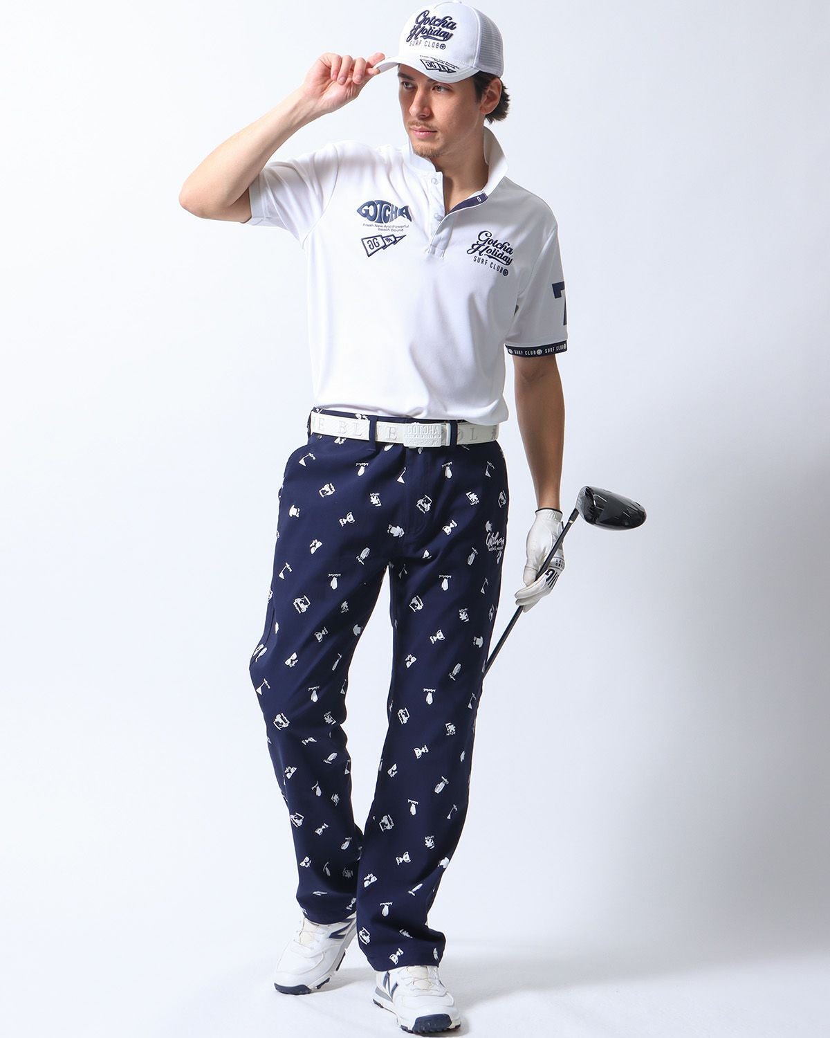 GOTCHA GOLF] ドライ UVカット ベーシック フィッシュポロ | PEET
