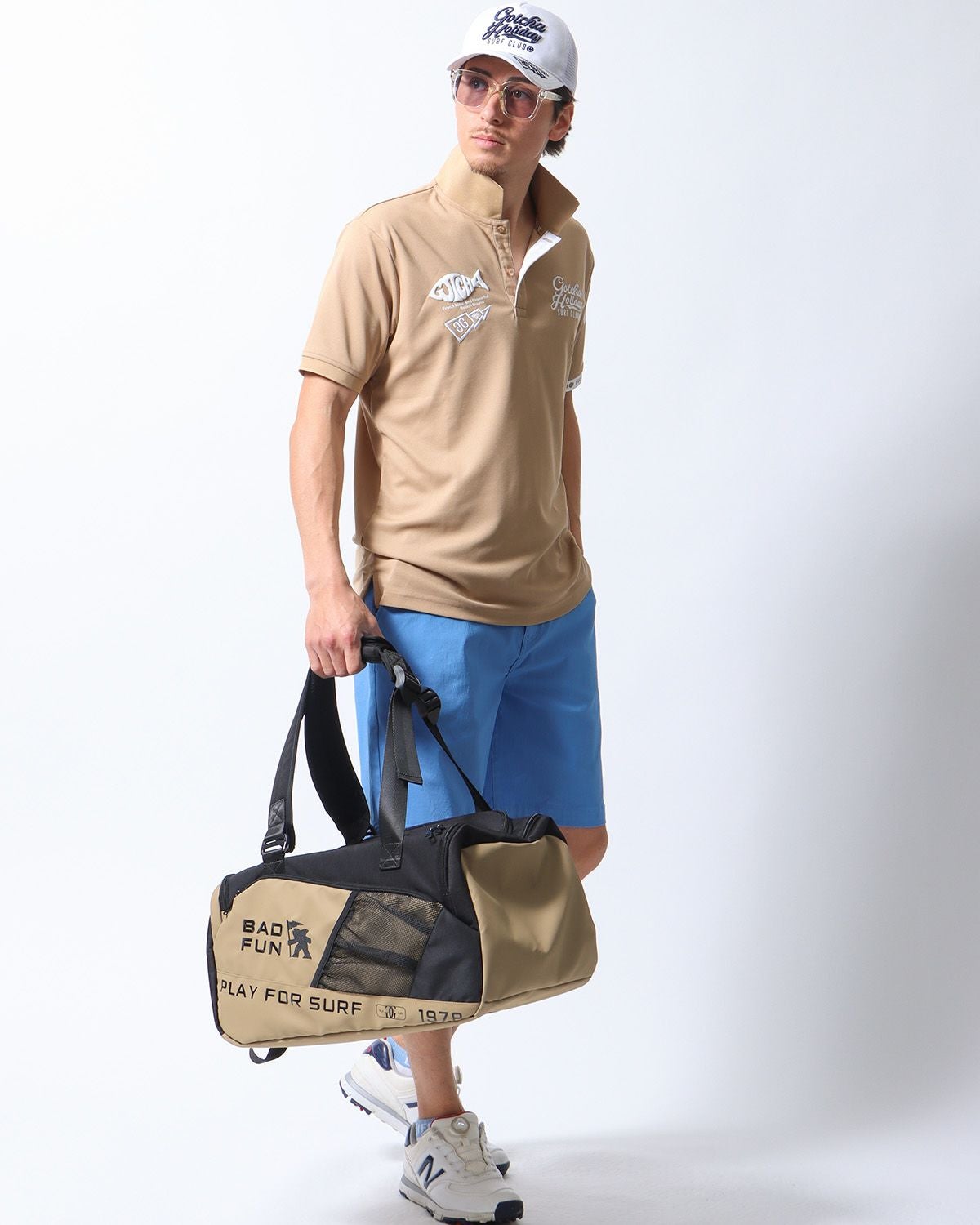 GOTCHA GOLF] ドライ UVカット ベーシック フィッシュポロ | PEET