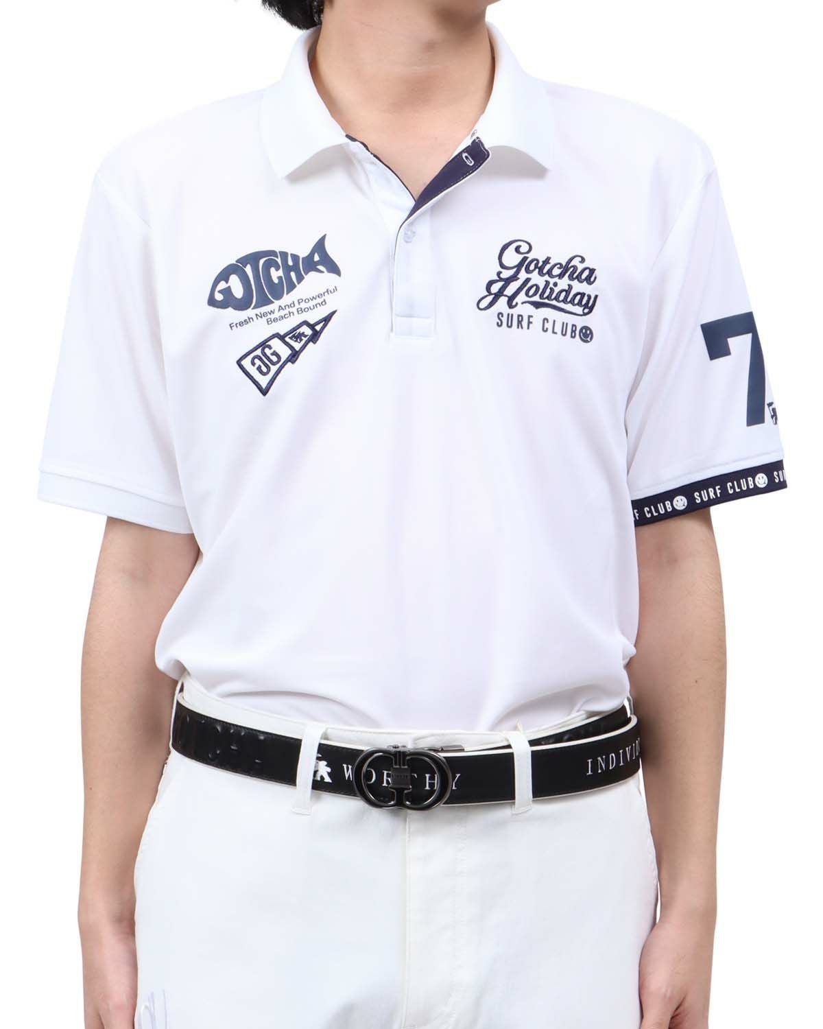 ホワイト：173cm63kg(Lサイズ着用)