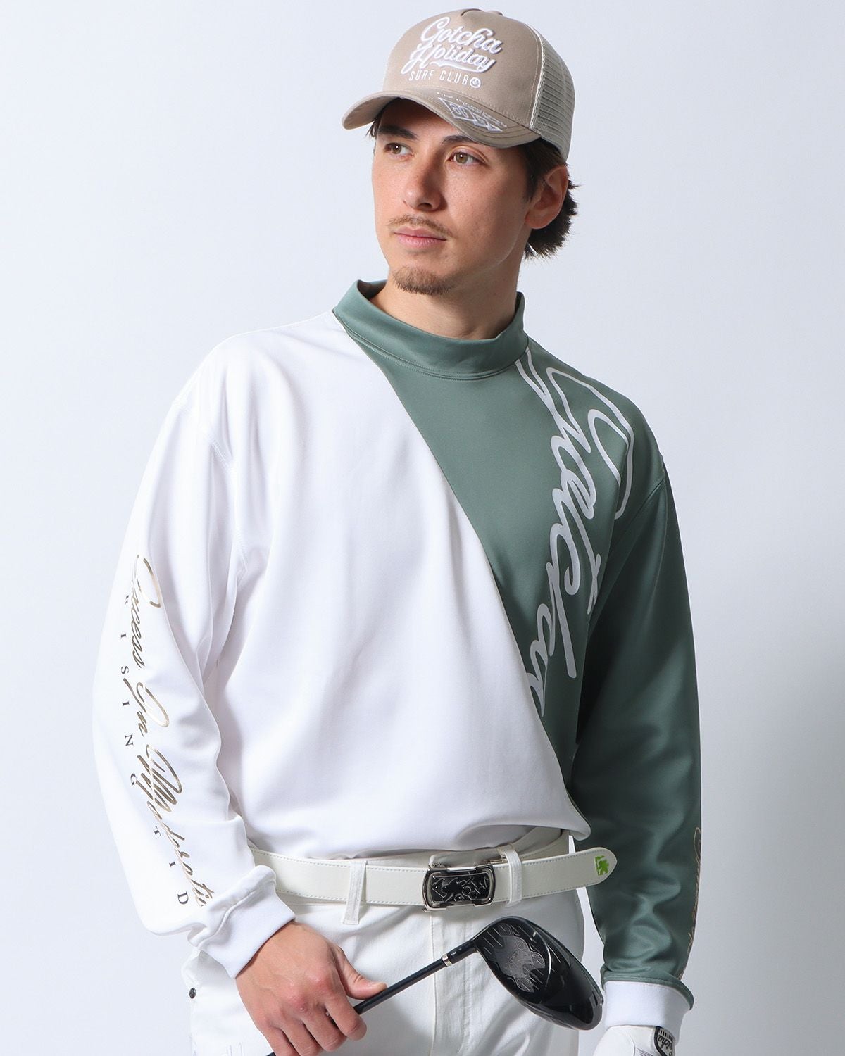 ホワイト：180cm/70kg(Lサイズ着用)