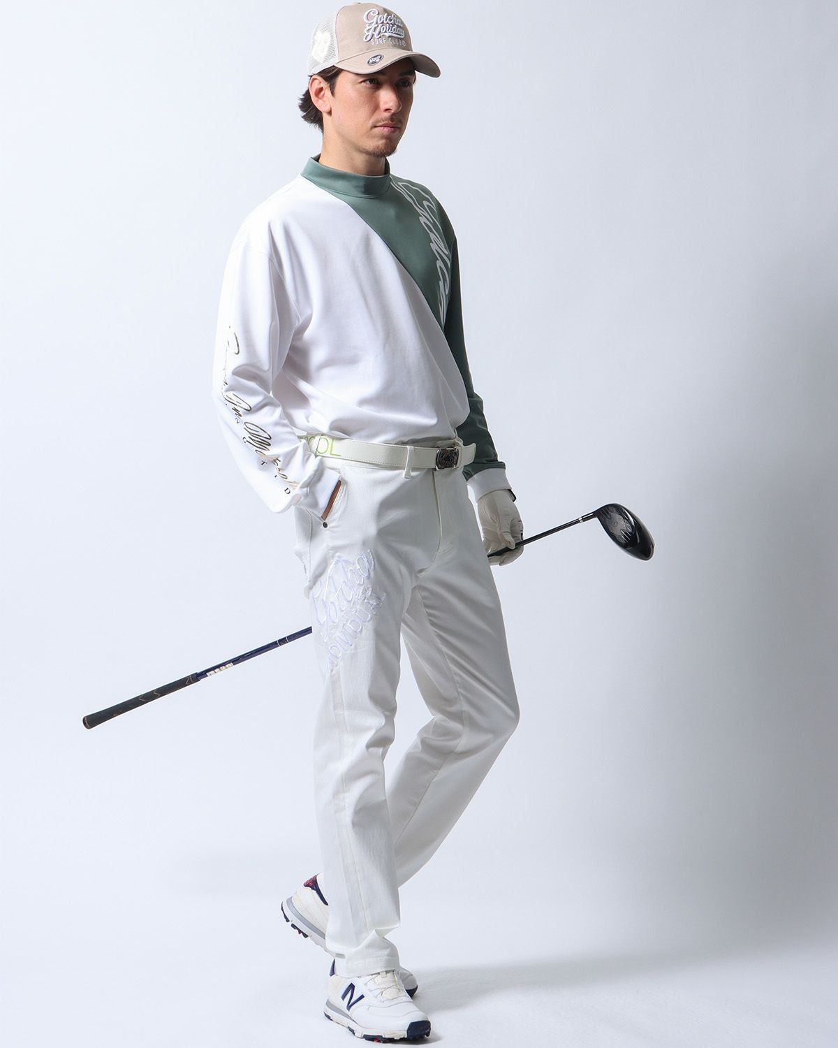 ホワイト：180cm/70kg(Lサイズ着用)