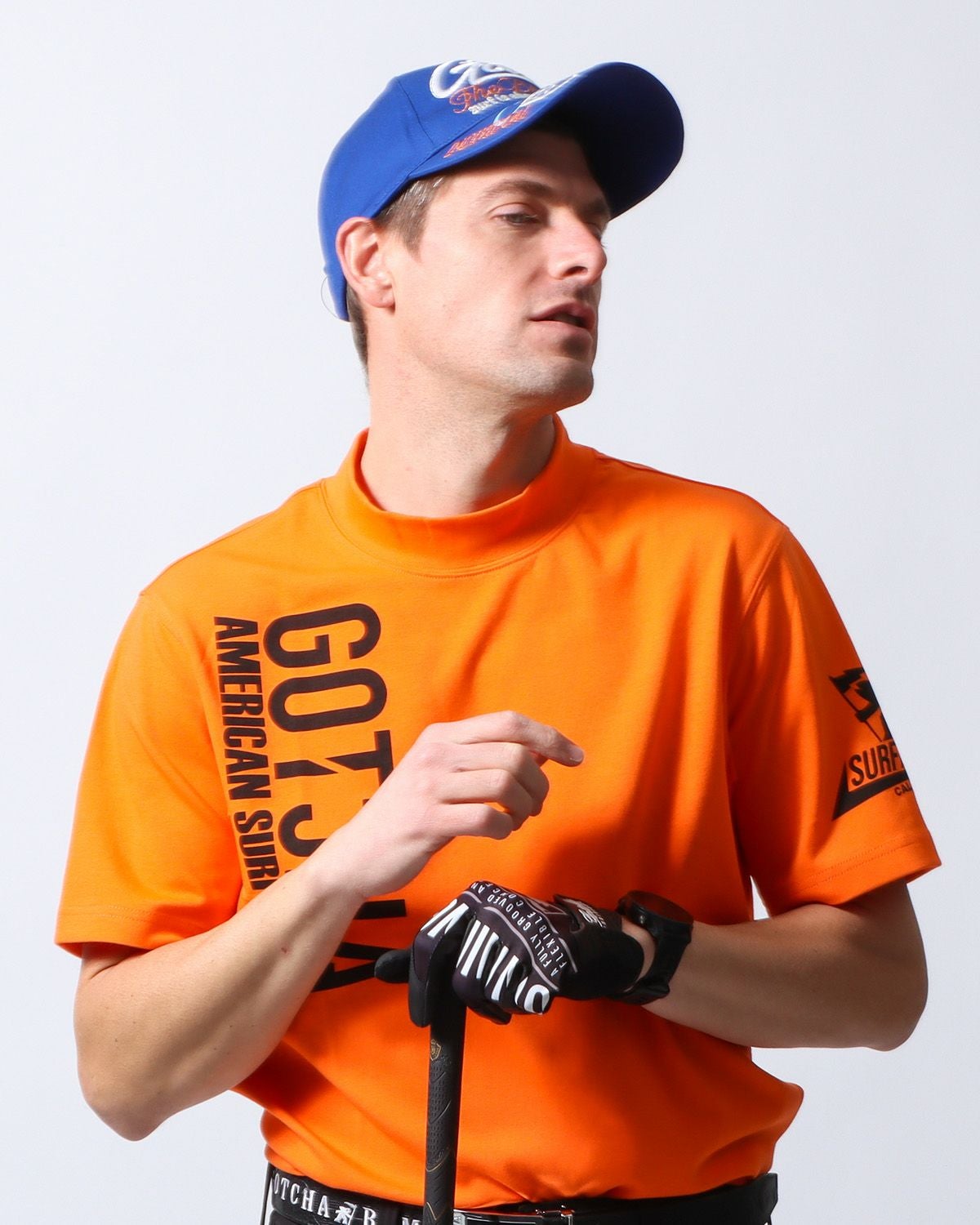 GOTCHA GOLF] UVカット リミテッド ワントーンロゴ モックネックT