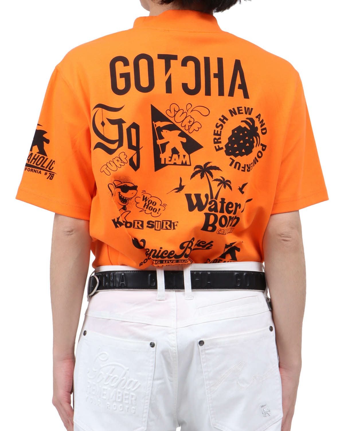 GOTCHA GOLF] UVカット リミテッド ワントーンロゴ モックネックT