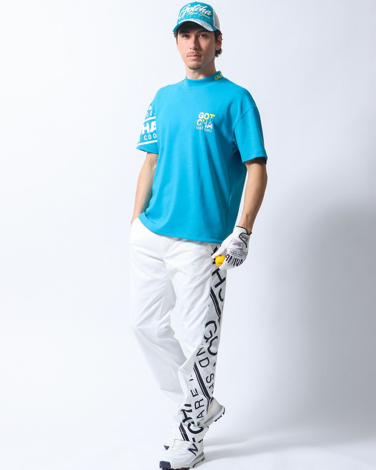 GOTCHA GOLF] UVカット ドロップショルダー アームインパクト モック