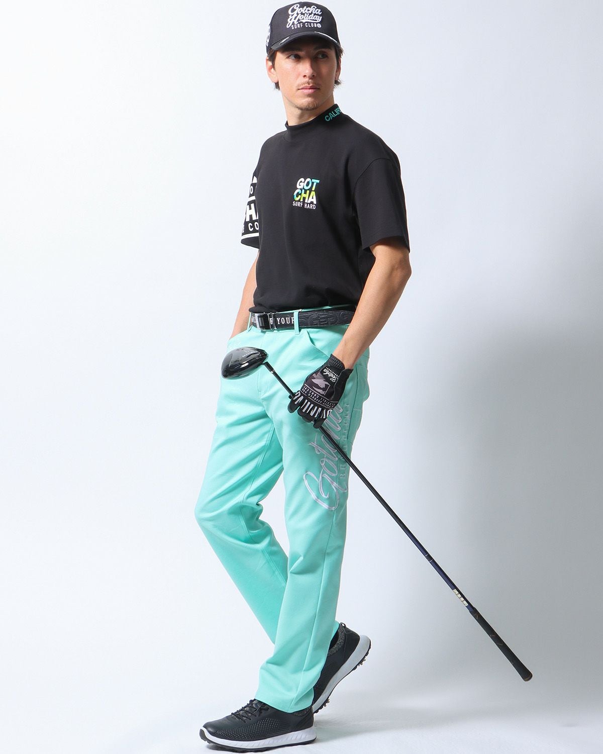 GOTCHA GOLF] UVカット ドロップショルダー アームインパクト モック