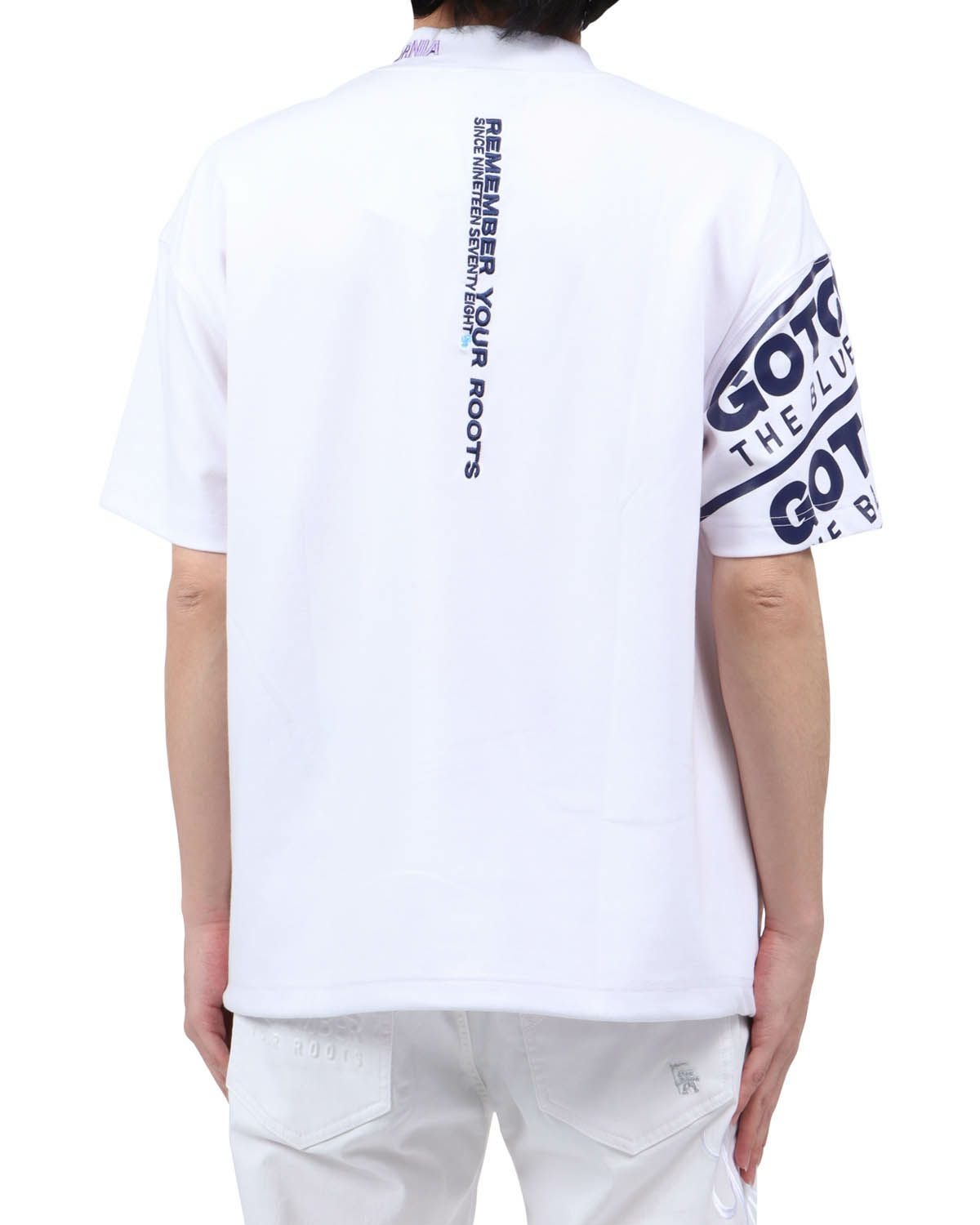 ホワイト：173cm63kg(Lサイズ着用)