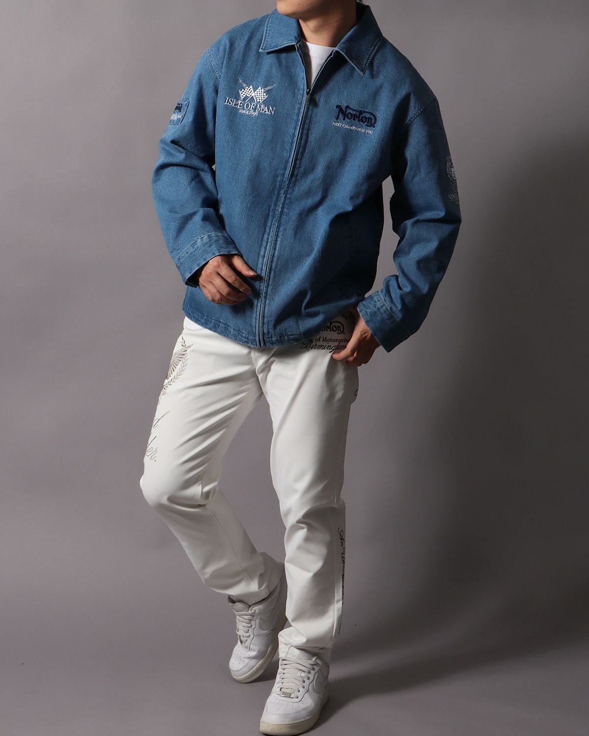 インディゴ：178cm/75kg(XLサイズ着用)