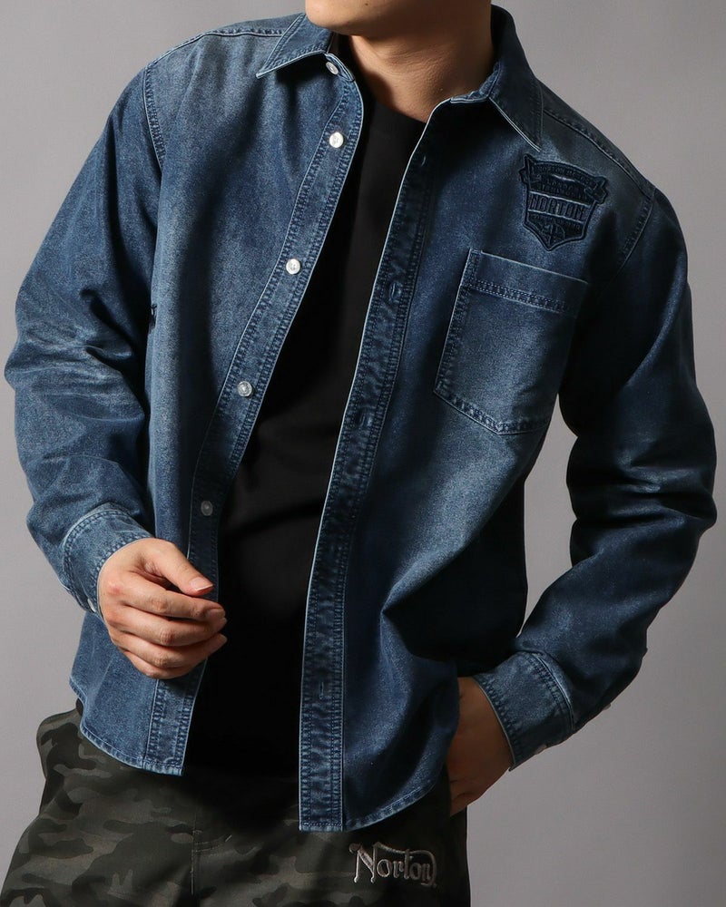 インディゴ：178cm/75kg(Lサイズ着用)