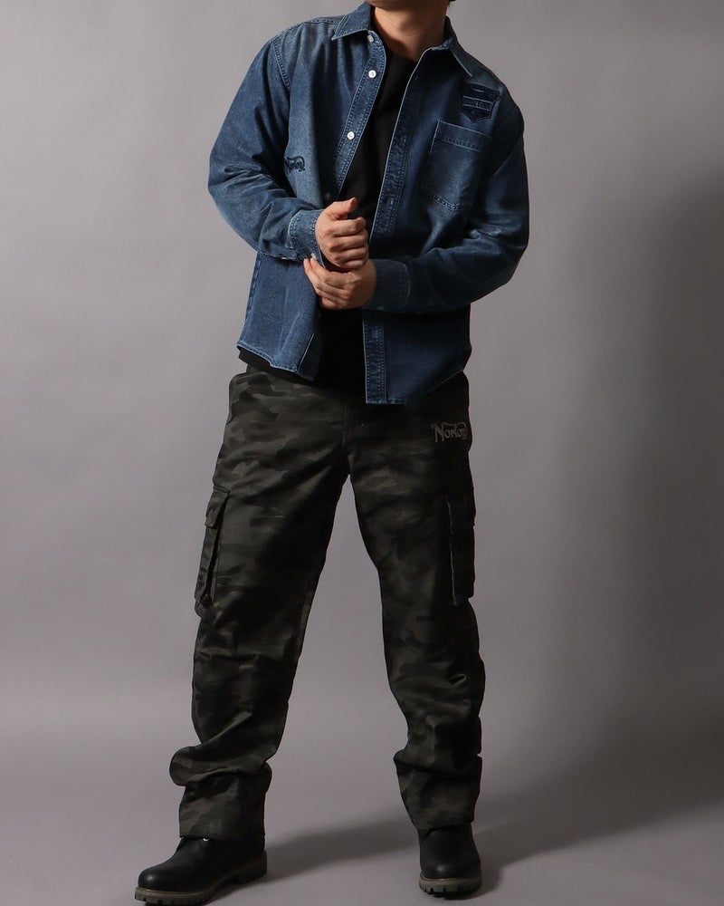 インディゴ：178cm/75kg(Lサイズ着用)