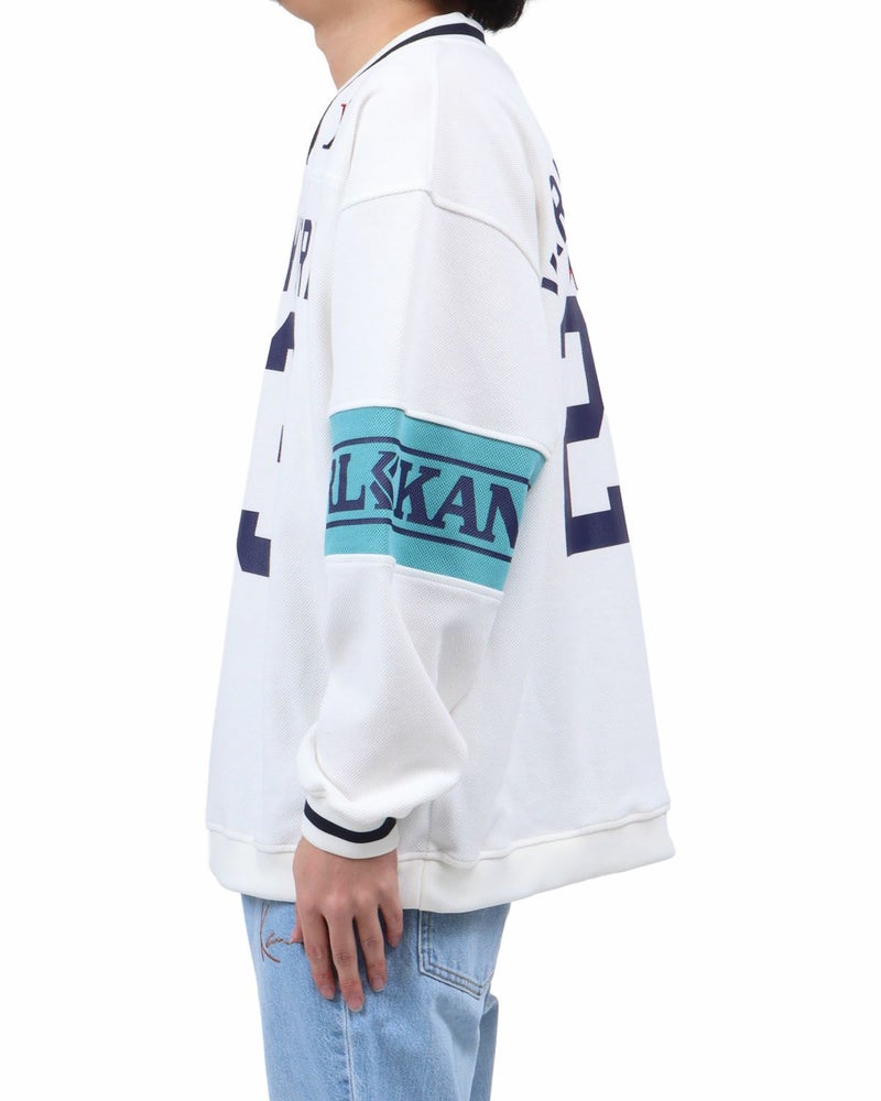 ホワイト：173cm63kg(Lサイズ着用)