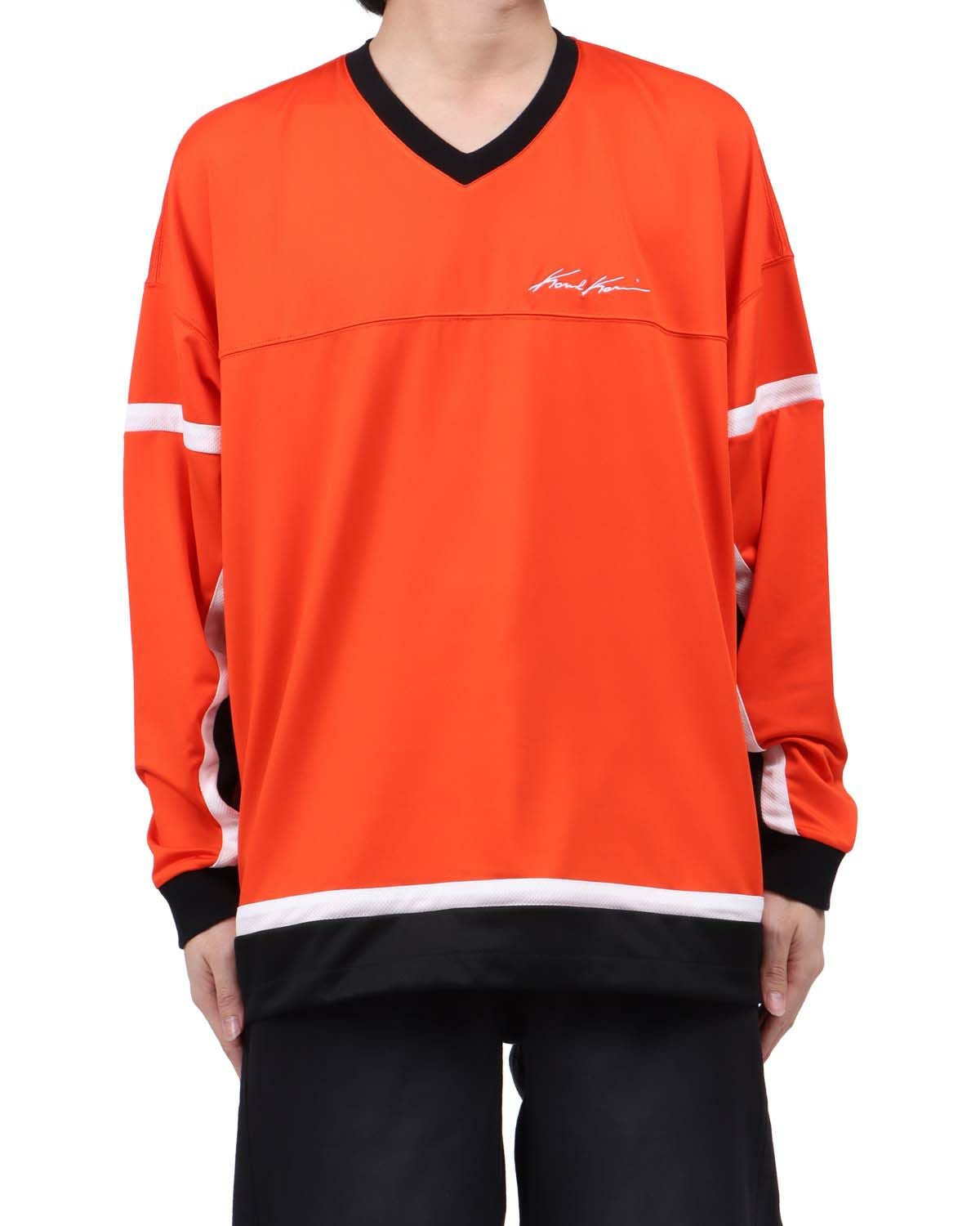 オレンジ：173cm63kg(Lサイズ着用)