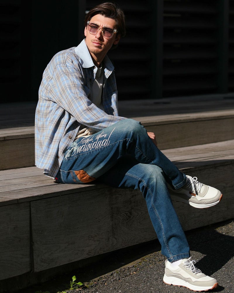 ブルー：180cm/70kg(Lサイズ着用)