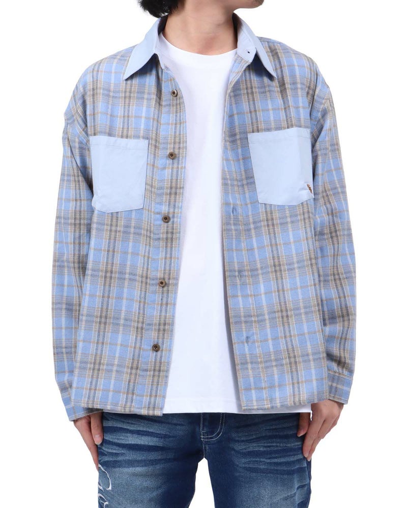 ブルー：173cm63kg(Lサイズ着用)