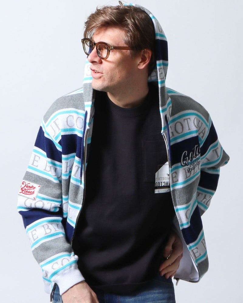 ネイビー：183cm/70kg(Lサイズ着用)