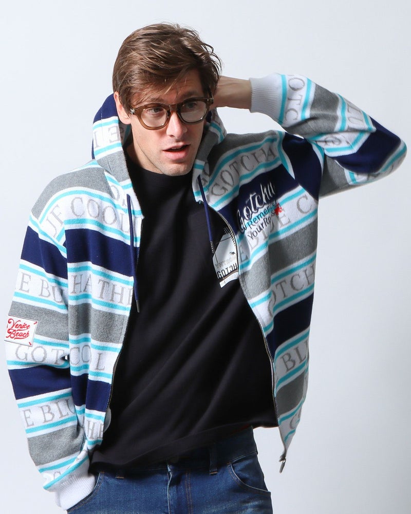 ネイビー：183cm/70kg(Lサイズ着用)