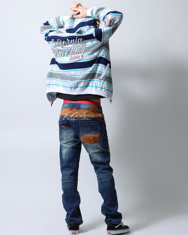 ネイビー：183cm/70kg(Lサイズ着用)