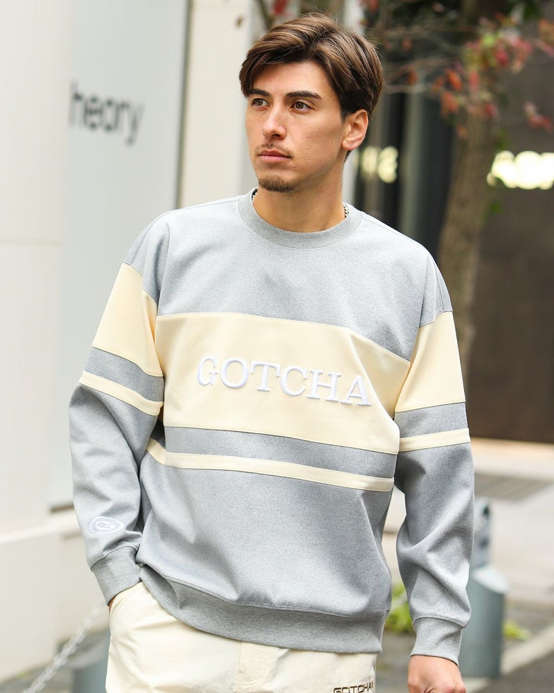 杢グレー：180cm/70kg(Lサイズ着用)