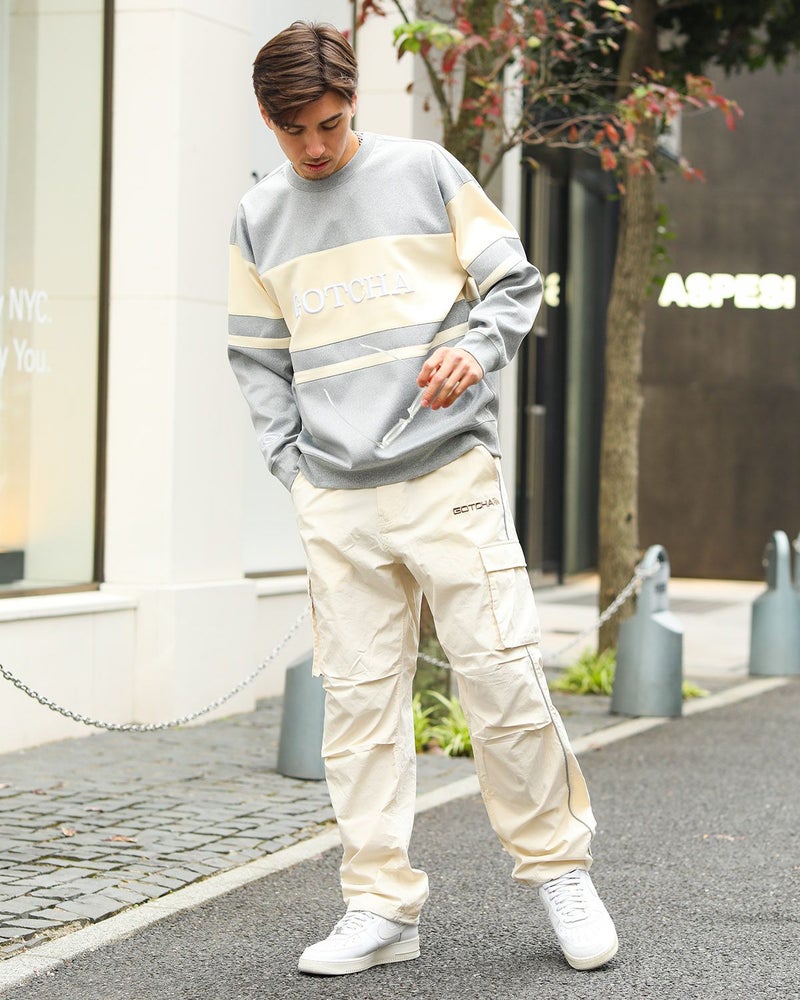 杢グレー：180cm/70kg(Lサイズ着用)