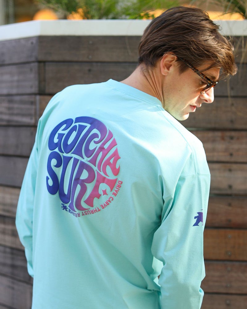 ミントグリーン：183cm/70kg(Lサイズ着用)