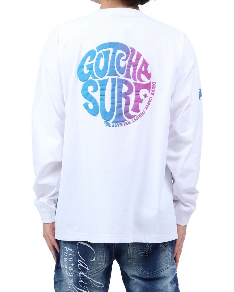 ホワイト：173cm63kg(Lサイズ着用)