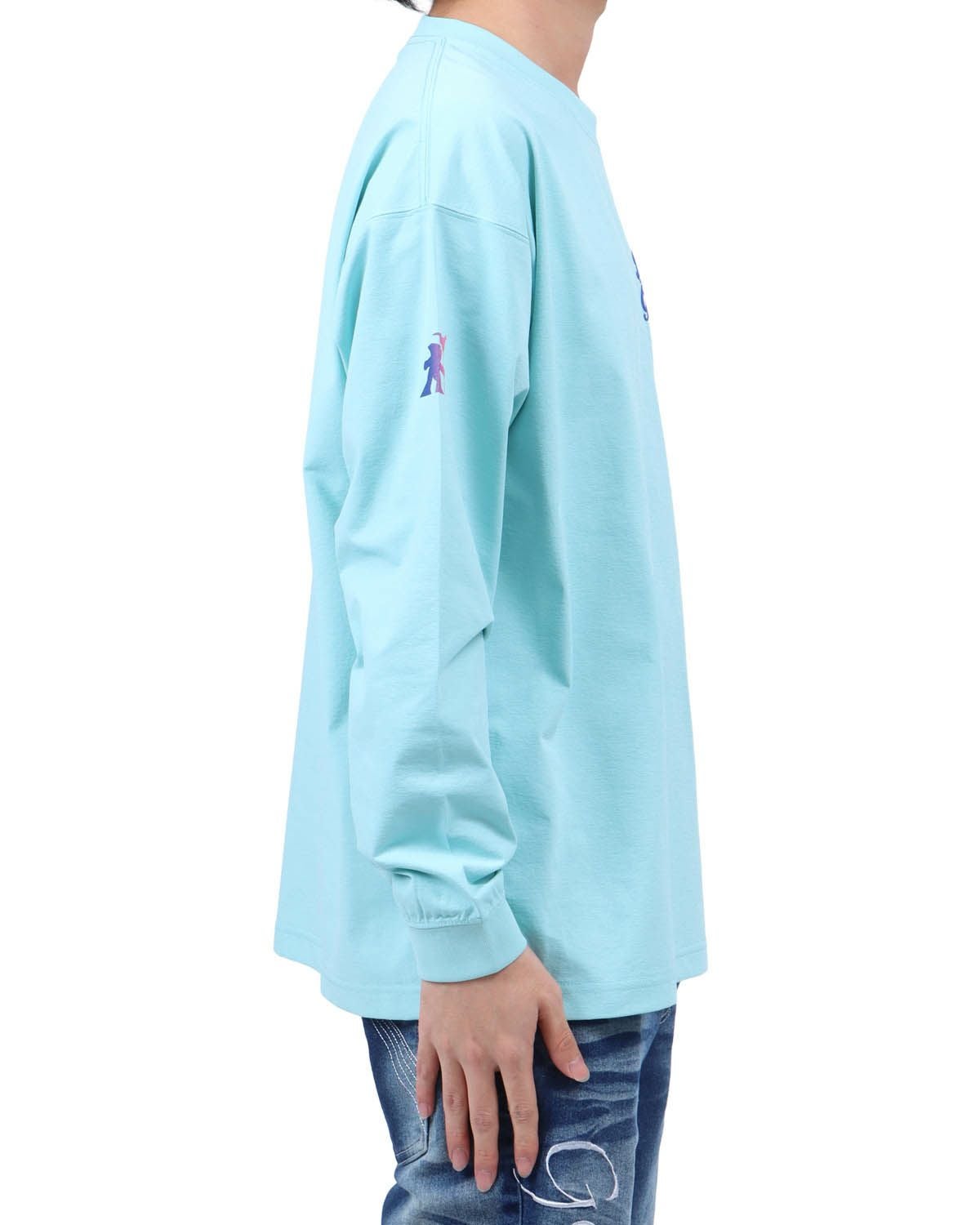 ライトブルー：173cm63kg(Lサイズ着用)