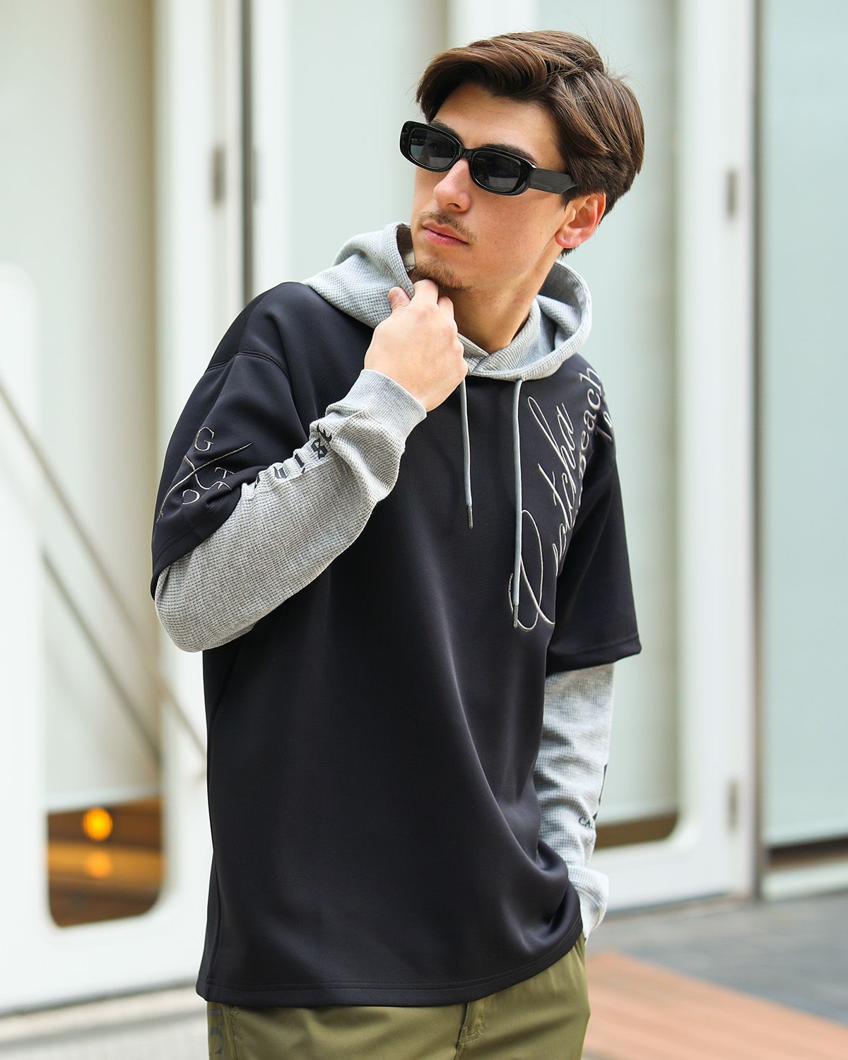GOTCHA] ベーシック レイヤード ロンT パーカー | PEET ONLINE STORE