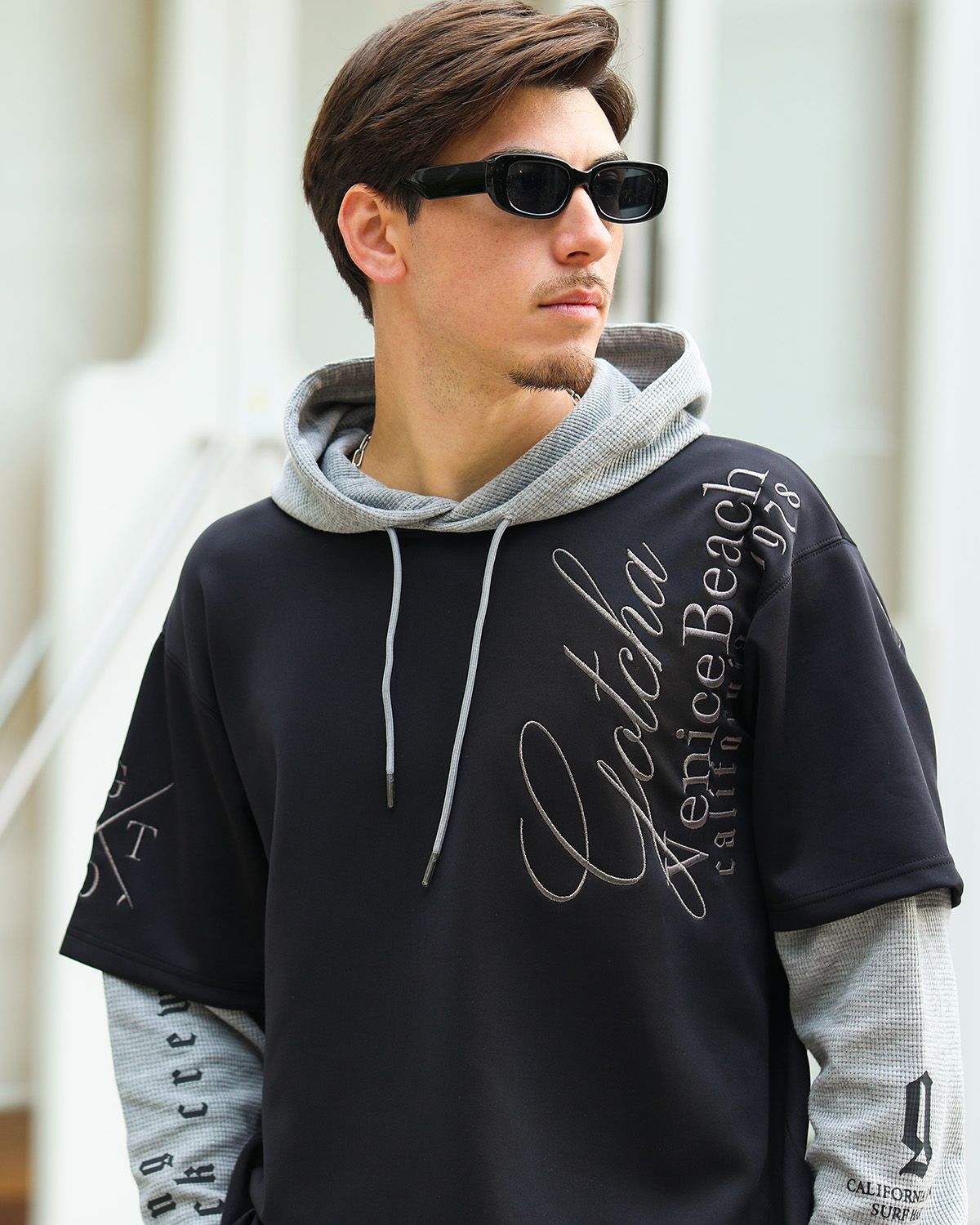 GOTCHA] ベーシック レイヤード ロンT パーカー | PEET ONLINE STORE