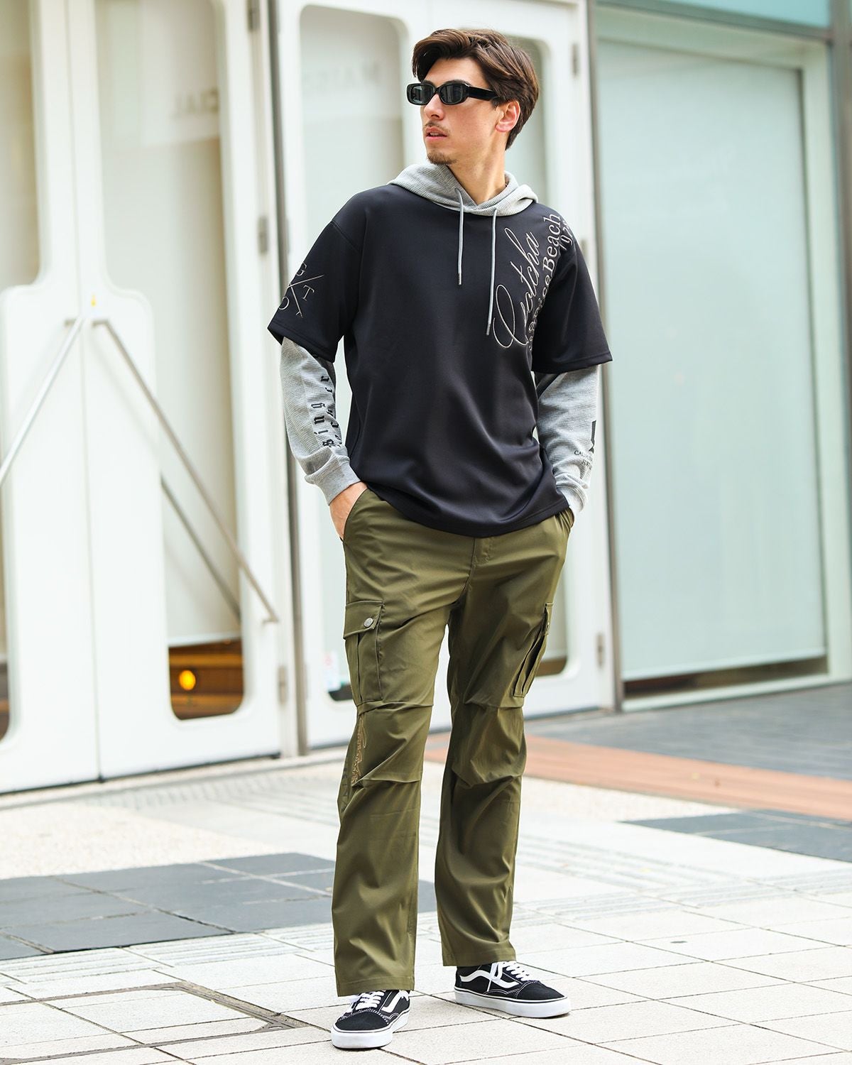 GOTCHA] ベーシック レイヤード ロンT パーカー | PEET ONLINE STORE