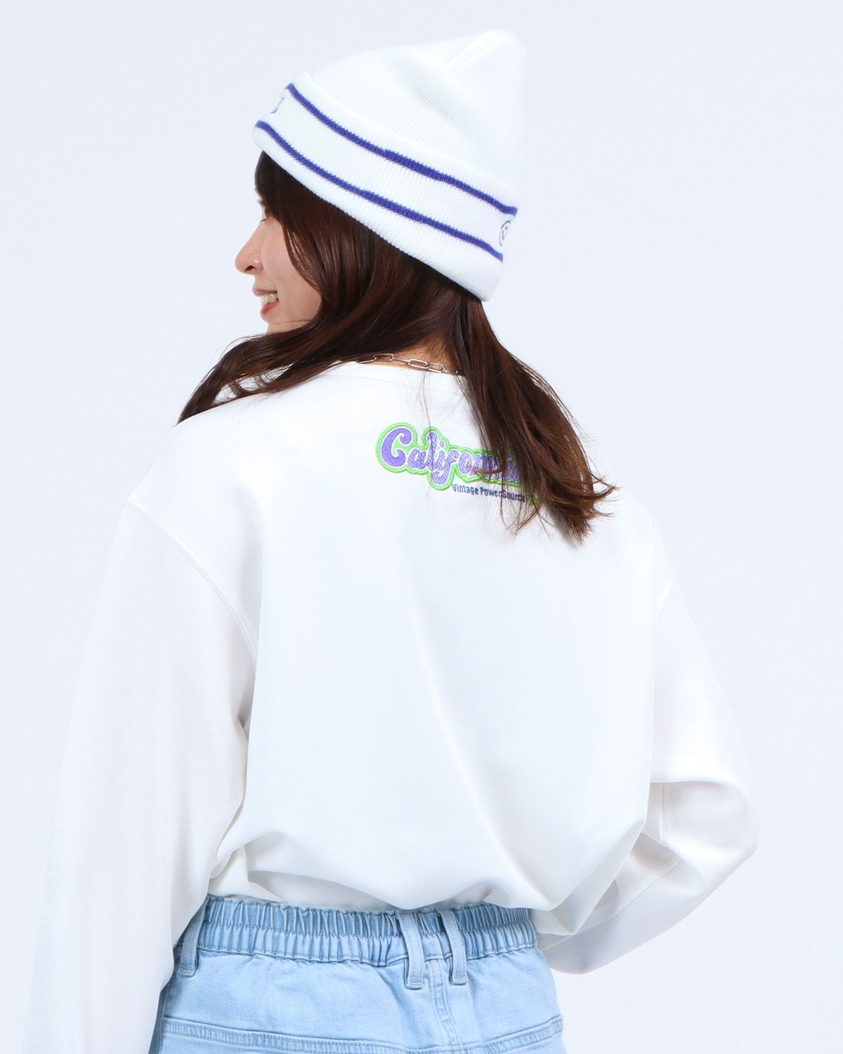 GOTCHA] ドロップショルダー グラデ 刺繍 カラー ロンT | PEET ONLINE