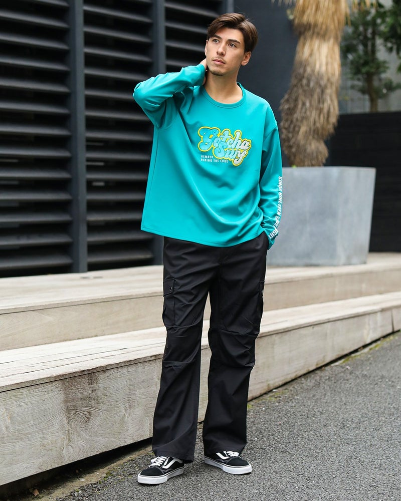 グリーン:180cm/70kg(Lサイズ着用)