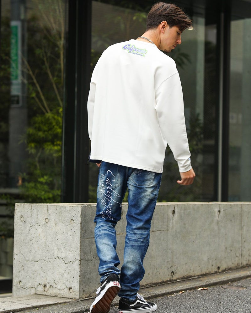 ホワイト:180cm/70kg(Lサイズ着用)