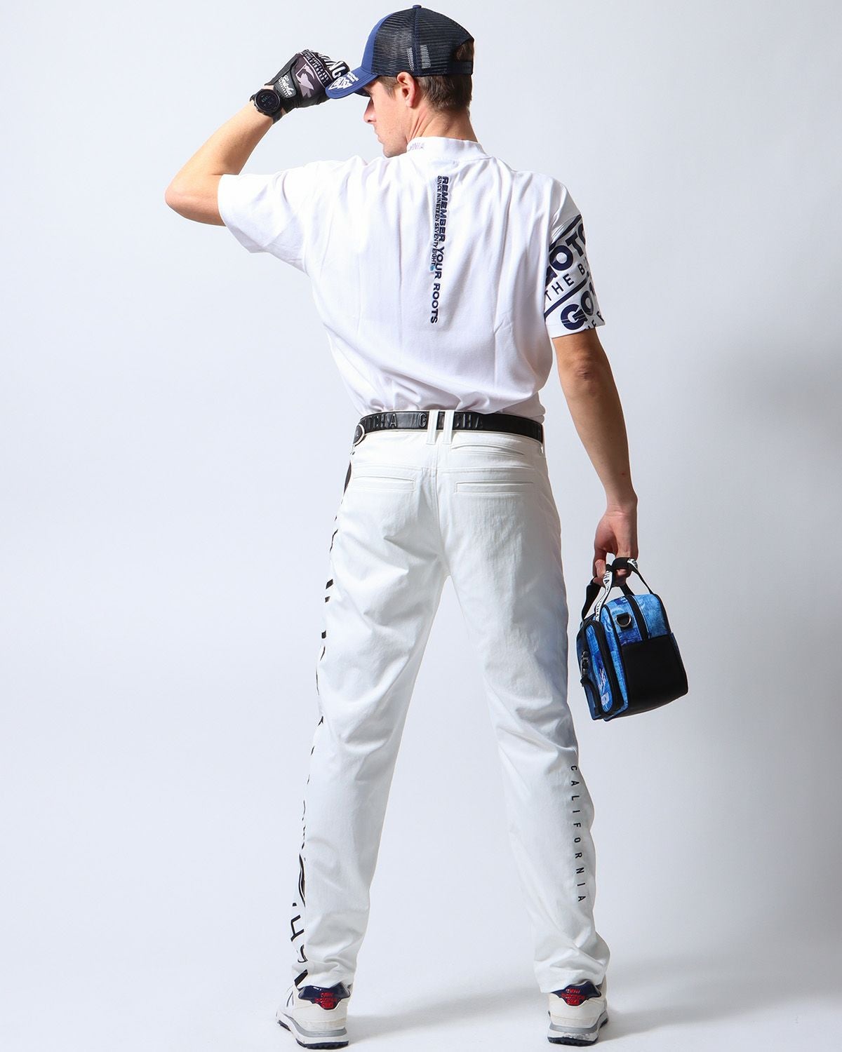 ホワイト：183cm/70kg(Lサイズ着用)