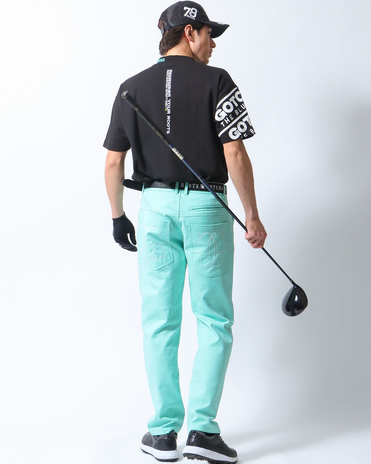 ミントグリーン：180cm/70kg(Lサイズ着用)