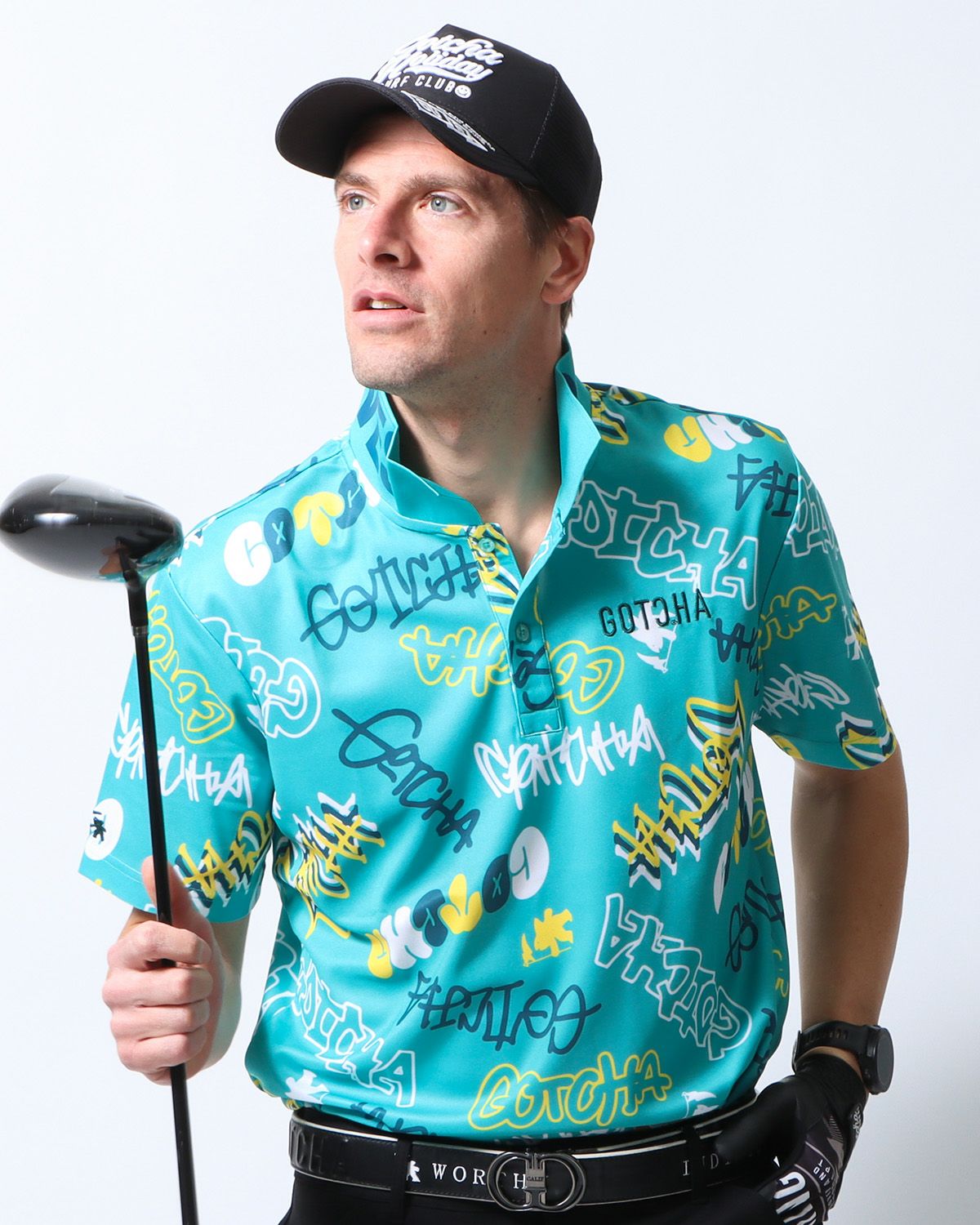 GOTCHA GOLF] ドライ UVカット グラフィティ ロゴ ポロ | PEET ONLINE
