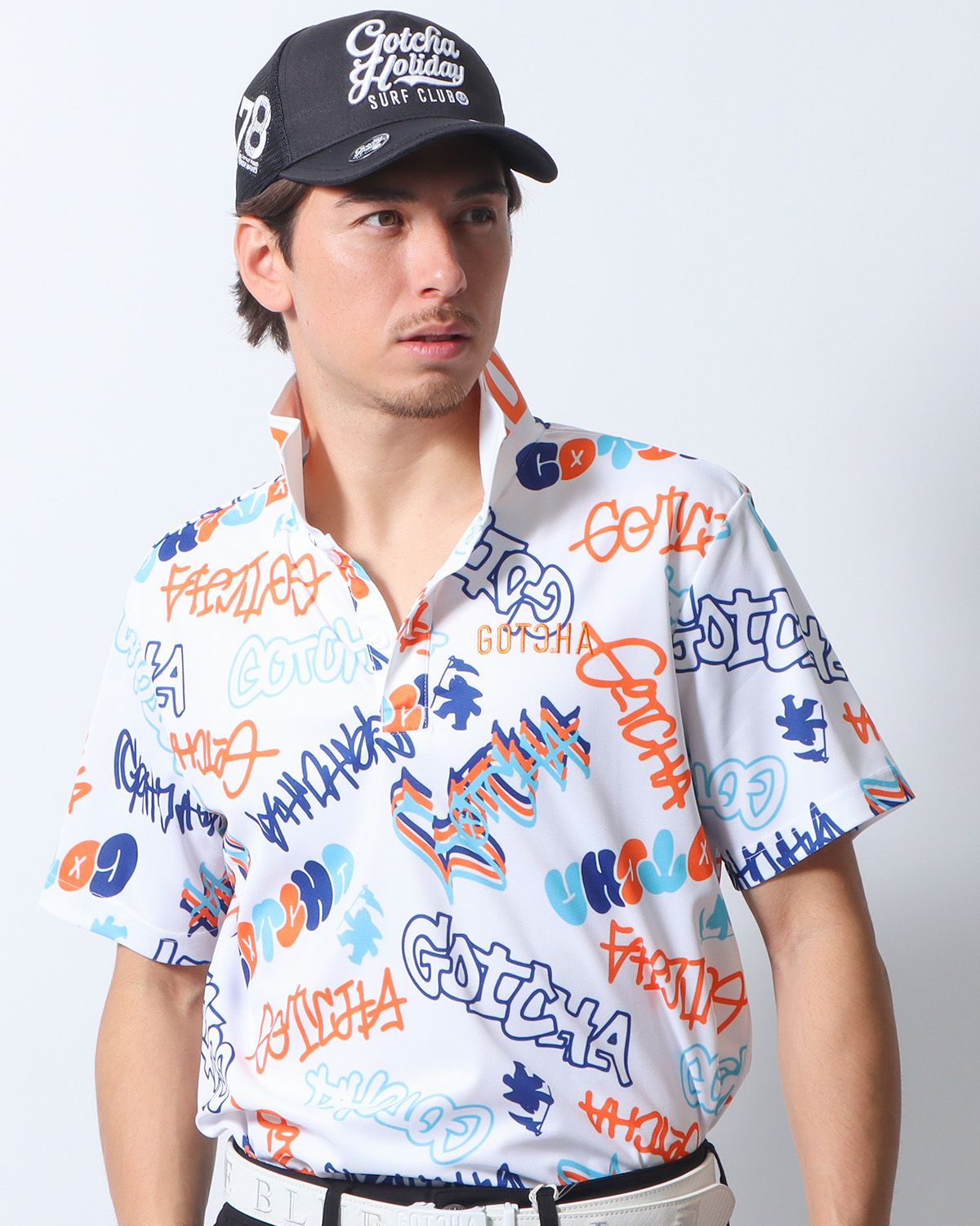 Gotcha Golf ポロシャツ XXL 3種 GOTCHA GOLF ガッチャゴルフ ベーシック フィッシュロゴ ストレッチ