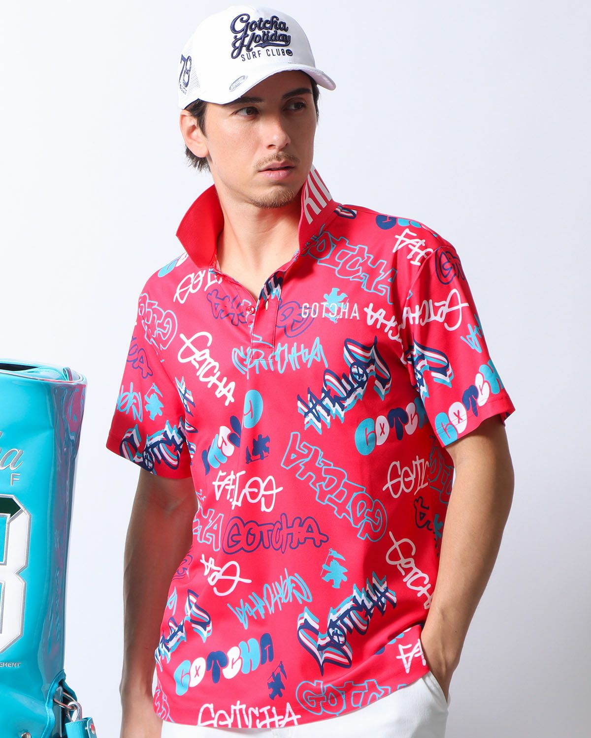 Gotcha Golf ポロシャツ XXL 3種 GOTCHA GOLF ガッチャゴルフ ベーシック フィッシュロゴ ストレッチ