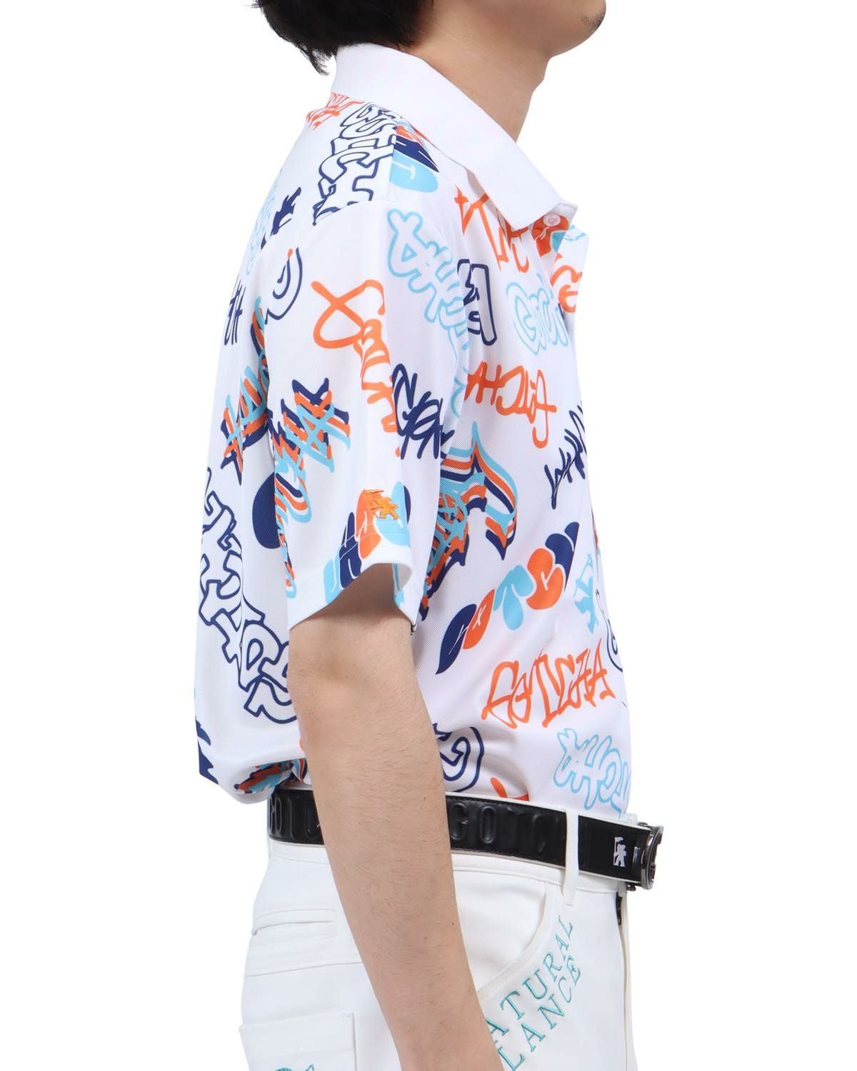 ホワイト：173cm63kg(Lサイズ着用)