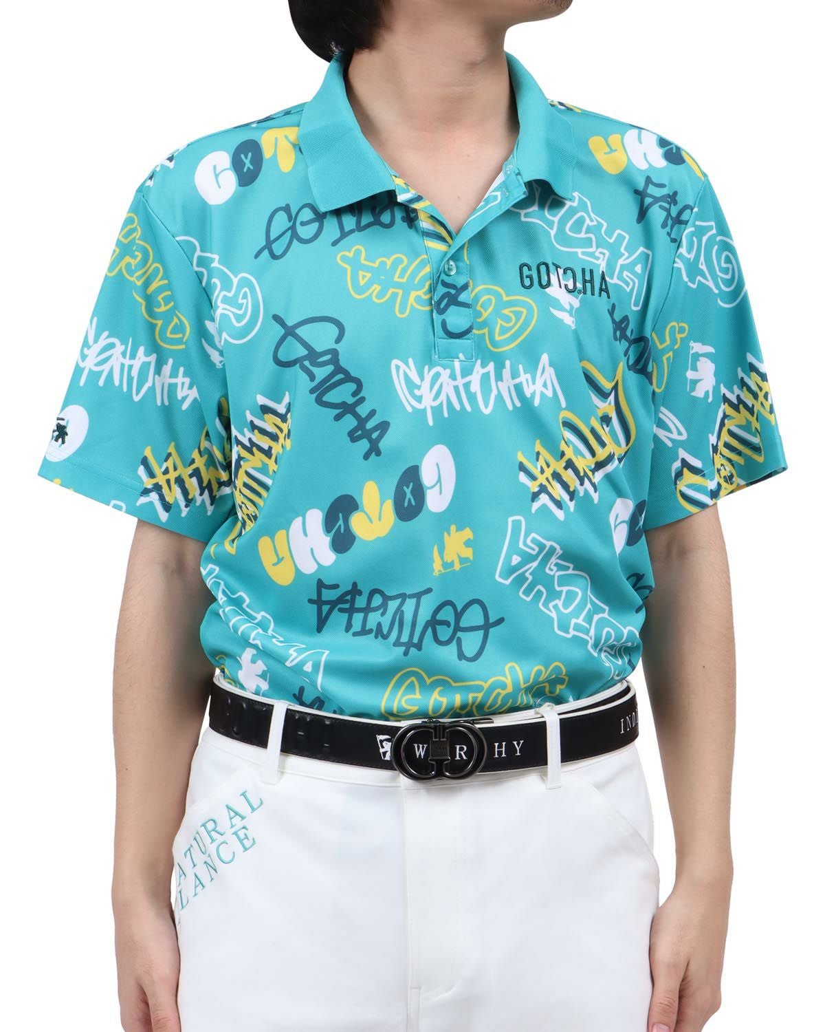 GOTCHA GOLF] ドライ UVカット グラフィティ ロゴ ポロ | PEET ONLINE