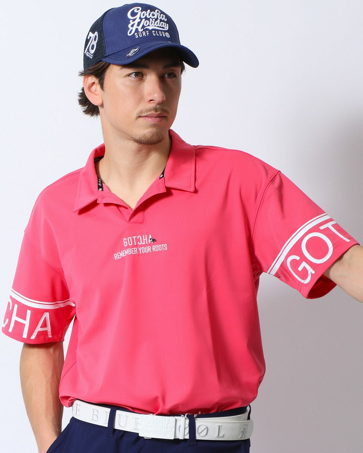 デオドラント ドロップショルダー 袖ロゴ ポロ