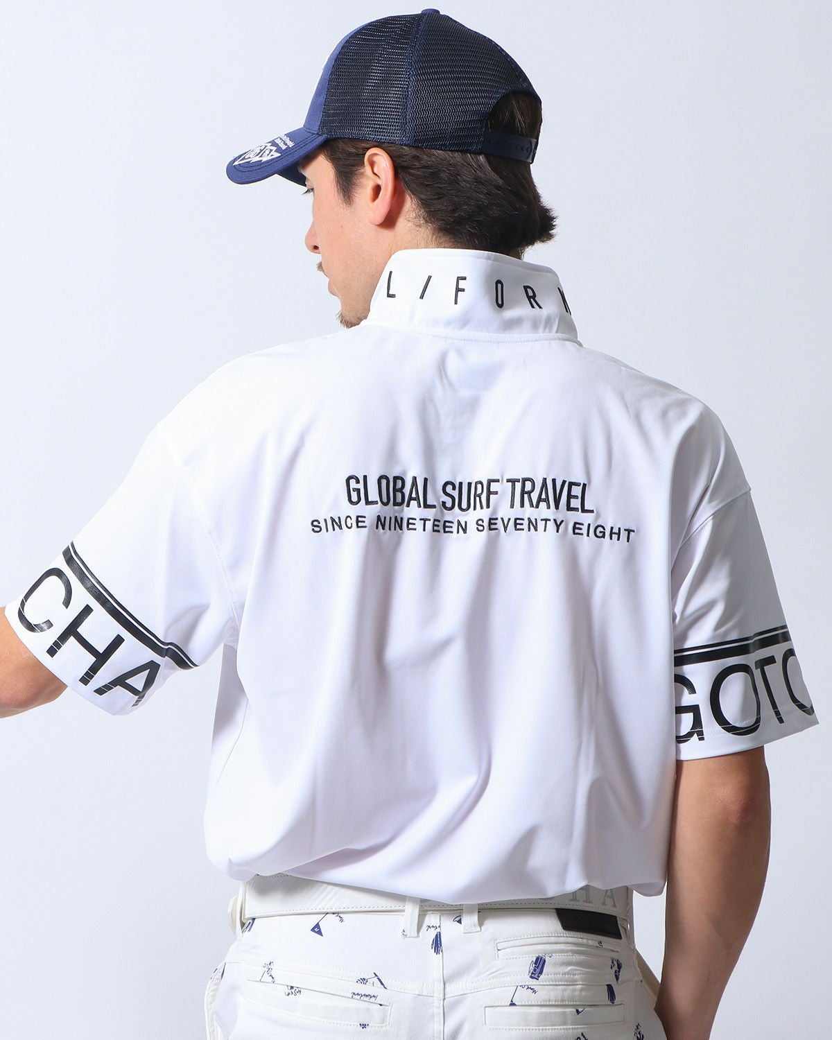 ホワイト：180cm/70kg(Lサイズ着用)