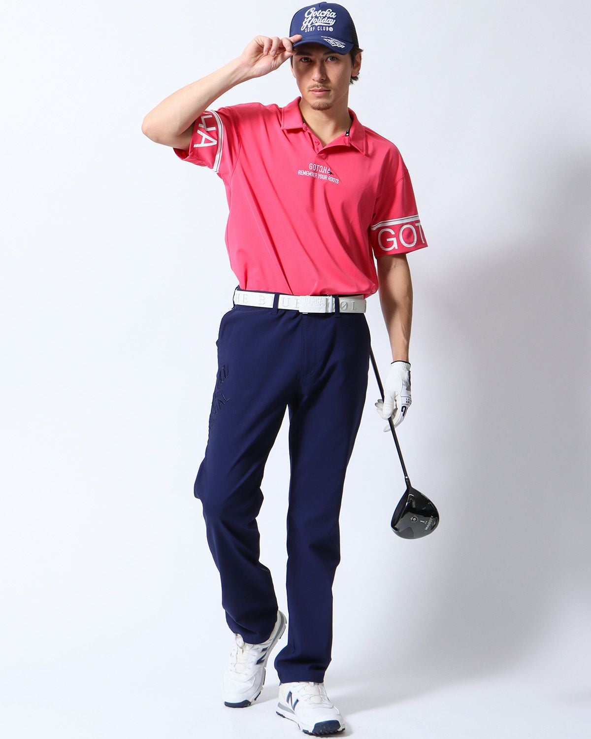 GOTCHA GOLF] デオドラント ドロップショルダー 袖ロゴ ポロ | PEET