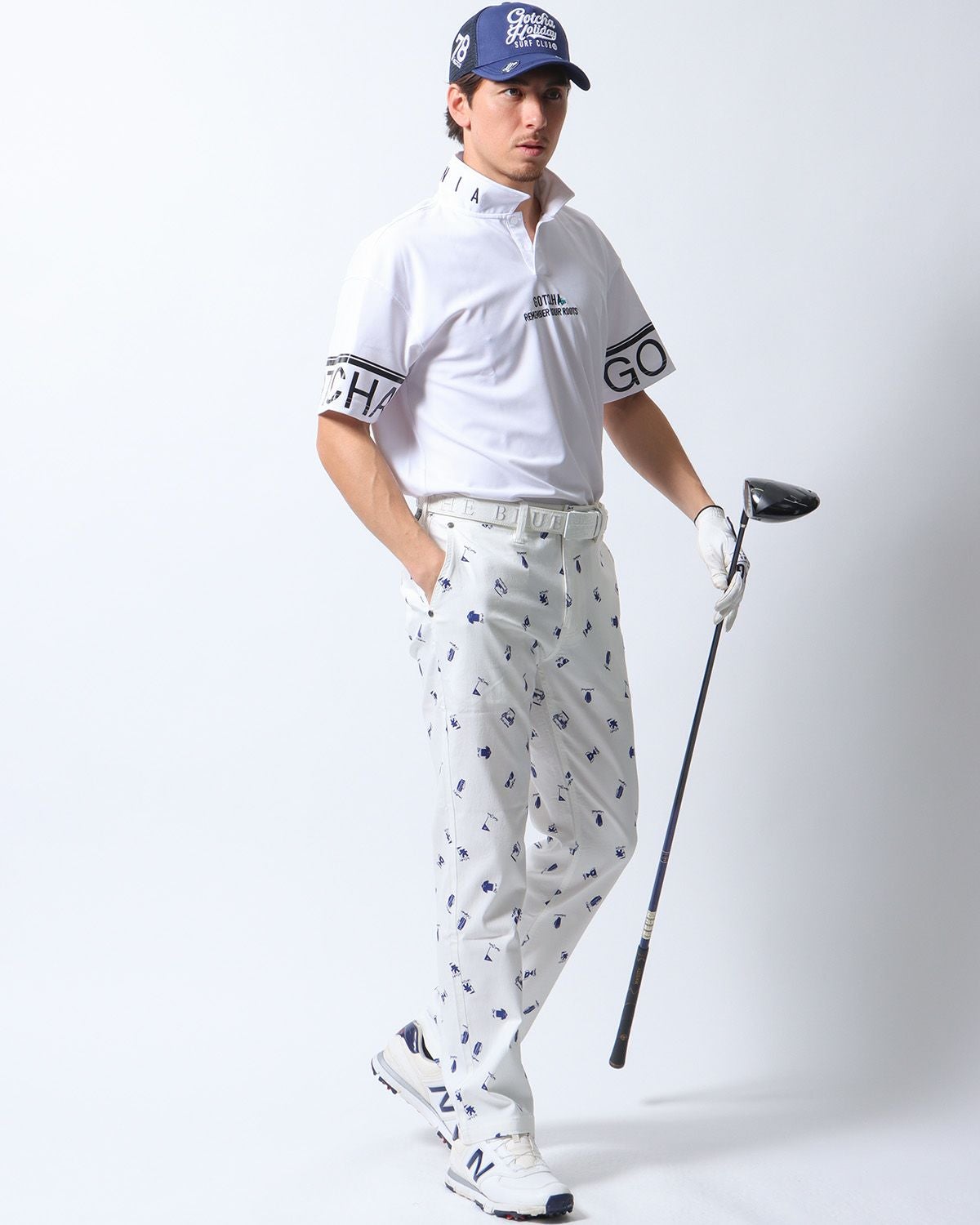 GOTCHA GOLF] デオドラント ドロップショルダー 袖ロゴ ポロ | PEET