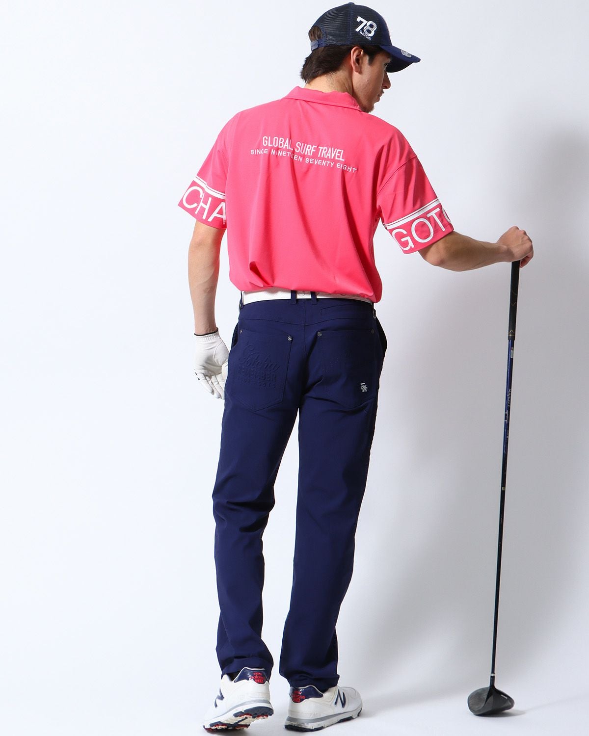 ☆新品☆23区Golf 黒ポロシャツ タグ付きメンズL GOTCHA GOLF] デオドラント ドロップショルダー 袖ロゴ ポロ | PEET
